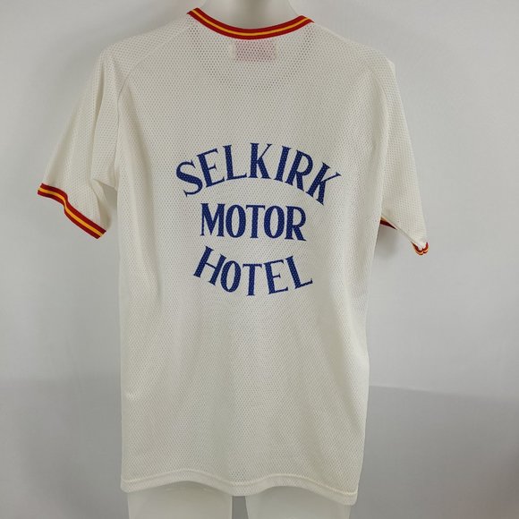 Selkirk Manitoba Motor Hotel Canadians Vintage Mesh Baseball Jersey Mens Medium - Picture 2 of 3